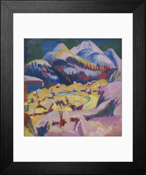 Framed Print : Frauenkirch during the winter, 1918-1919. Creator: Kirchner, Ernst Ludwig (1880-1938)