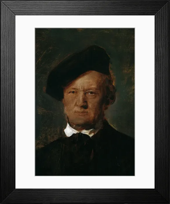 Framed Print : Portrait of Richard Wagner (1813-1883), c. 1870. Creator: Lenbach, Franz, von (1836-1904)