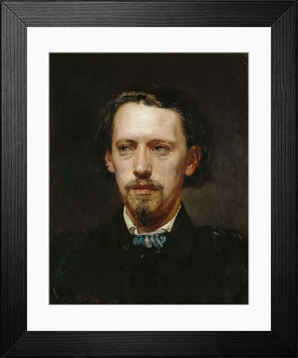 Framed Print : Portrait of Heinrich Anton Heger (1832-1888), 1861. Creator: Marees, Hans von (1837-1887) Framed Print : Portrait of Heinrich Anton Heger (1832-1888), 1861. Creator: Marees, Hans von (1837-1887)