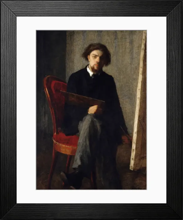 Framed Print : Self-Portrait, 1858. Creator: Fantin-Latour, Henri (1836-1904) Framed Print : Self-Portrait, 1858. Creator: Fantin-Latour, Henri (1836-1904)