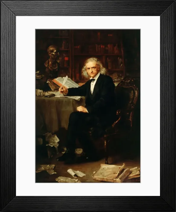 Framed Print : Portrait of Theodor Mommsen (1817-1903), 1881. Creator: Knaus, Ludwig (1829-1910) Framed Print : Portrait of Theodor Mommsen (1817-1903), 1881. Creator: Knaus, Ludwig (1829-1910)