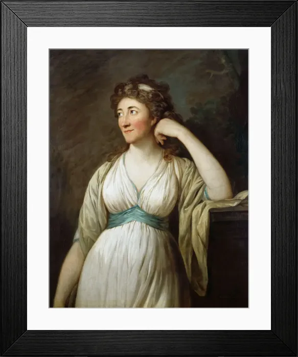 Framed Print : Portrait of Elisa von der Recke (1754-1833), 1795-1796. Creator: Graff, Anton (1736-1813)