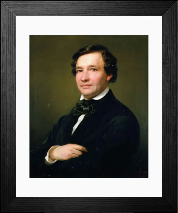 Framed Print : Portrait of the pianist and composer Wilhelm Taubert (1811-1891), 1862. Creator: Magnus Framed Print : Portrait of the pianist and composer Wilhelm Taubert (1811-1891), 1862. Creator: Magnus