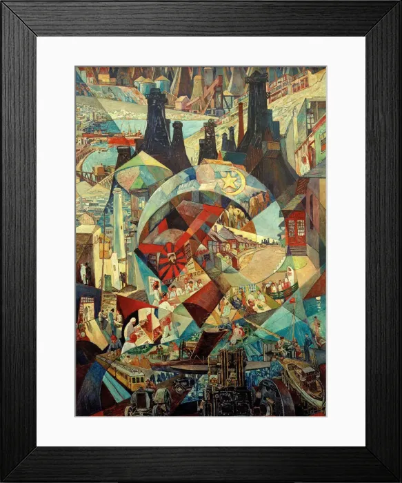 Framed Print : Baku (agitation panel), 1927. Creator: Vogeler, Heinrich (1872-1942) Framed Print : Baku (agitation panel), 1927. Creator: Vogeler, Heinrich (1872-1942)