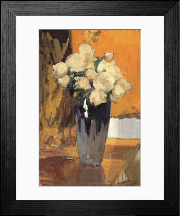 Framed Print : White roses from my home garden, 1920. Creator: Sorolla y Bastida, Joaquin (1863-1923) Framed Print : White roses from my home garden, 1920. Creator: Sorolla y Bastida, Joaquin (1863-1923)
