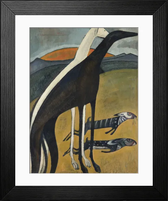 Framed Print : Greyhounds (Os Galgos), 1911. Creator: Souza-Cardoso, Amadeo de (1887-1918) Framed Print : Greyhounds (Os Galgos), 1911. Creator: Souza-Cardoso, Amadeo de (1887-1918)
