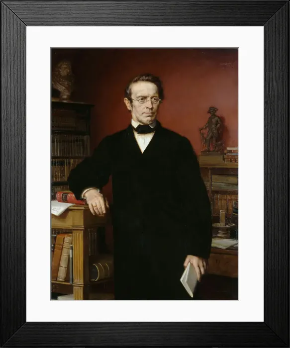 Framed Print : Portrait of Johann Gustav Droysen (1808-1884), 1885. Creator: Bendemann, Eduard (1811-1889) Framed Print : Portrait of Johann Gustav Droysen (1808-1884), 1885. Creator: Bendemann, Eduard (1811-1889)