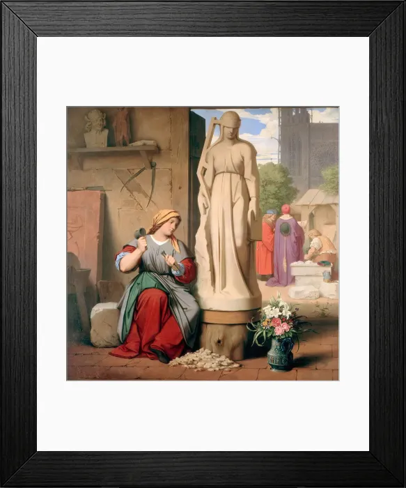Framed Print : Sabina von Steinbach, 1844. Creator: Schwind, Moritz Ludwig, von (1804-1871) Framed Print : Sabina von Steinbach, 1844. Creator: Schwind, Moritz Ludwig, von (1804-1871)