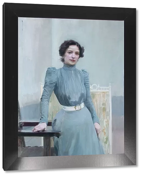 Clotilde in a grey dress, 1900. Creator: Sorolla y Bastida, Joaquin (1863-1923)