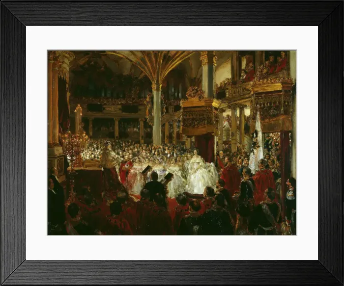 Framed Print : The Coronation of William I as King of Prussia at Konigsberg Castle in 1861, 1861
