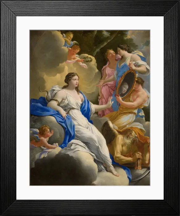 Framed Print : Allegory of Prudence, 1645. Creator: Vouet, Simon (1590-1649) Framed Print : Allegory of Prudence, 1645. Creator: Vouet, Simon (1590-1649)