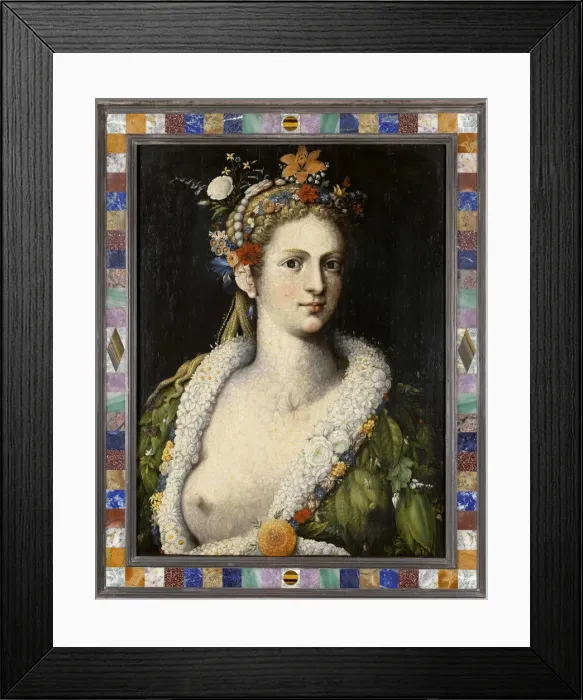 Framed Print : Flora meretrix, ca 1590. Creator: Arcimboldo, Giuseppe (1527-1593) Framed Print : Flora meretrix, ca 1590. Creator: Arcimboldo, Giuseppe (1527-1593)