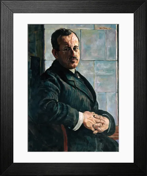 Framed Print : Portrait of Georg Hermann (1871-1943), 1917-1918. Creator: Büttner, Erich (1889-1936) Framed Print : Portrait of Georg Hermann (1871-1943), 1917-1918. Creator: Büttner, Erich (1889-1936)