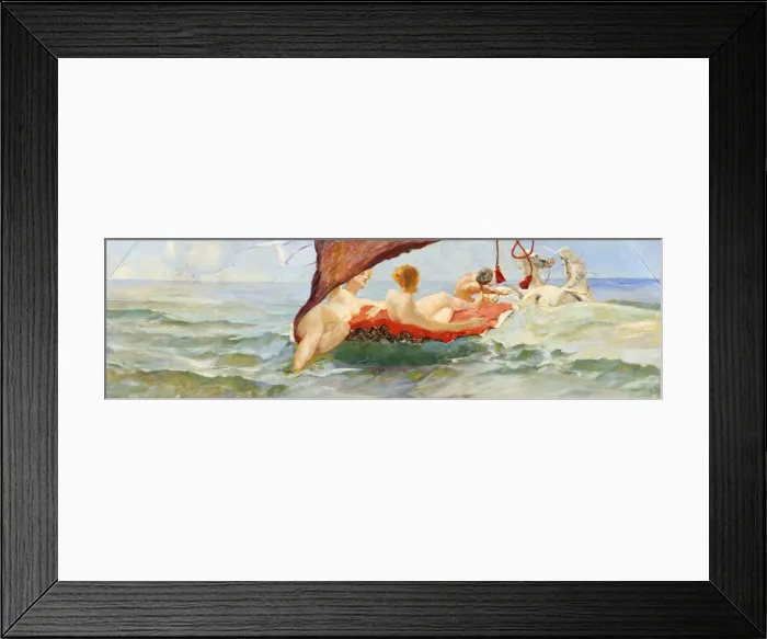 Framed Print : Venus in the shell carriage. Part of the wall decoration of the Villa Albers, 1884-1885 Framed Print : Venus in the shell carriage. Part of the wall decoration of the Villa Albers, 1884-1885