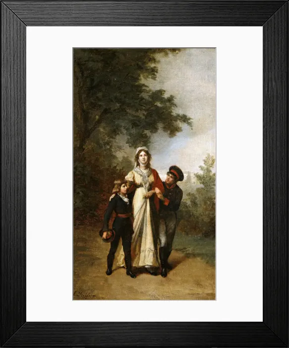 Framed Print : Queen Luise with her sons in Luisenwahl Park, c. 1886. Creator: Steffeck, Carl (1818-1890) Framed Print : Queen Luise with her sons in Luisenwahl Park, c. 1886. Creator: Steffeck, Carl (1818-1890)