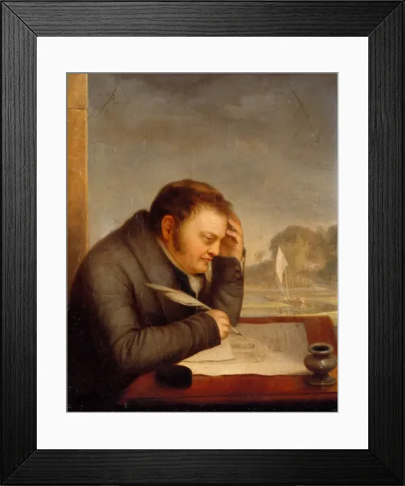 Framed Print : Portrait of Karl Friedrich von Rumohr (1785-1843), 1823-1827. Creator: Nerly, Friedrich (1807-1878) Framed Print : Portrait of Karl Friedrich von Rumohr (1785-1843), 1823-1827. Creator: Nerly, Friedrich (1807-1878)