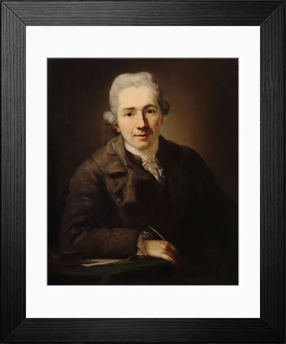 Framed Print : The philosopher and writer Johann Jakob Engel (1741-1802), 1773. Creator: Graff, Anton (1736-1813)