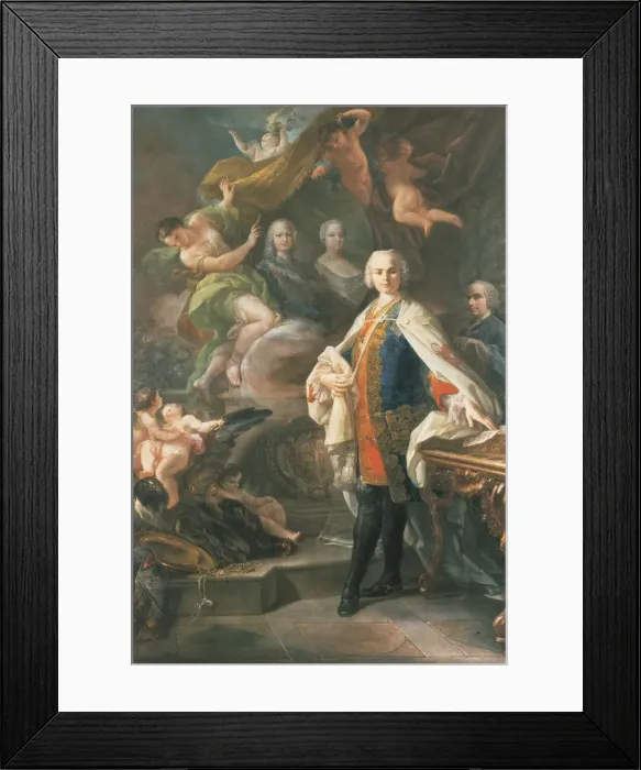 Framed Print : Portrait of the singer Farinelli (Carlo Broschi) (1705-1782), c. 1753. Creator: Giaquinto Framed Print : Portrait of the singer Farinelli (Carlo Broschi) (1705-1782), c. 1753. Creator: Giaquinto