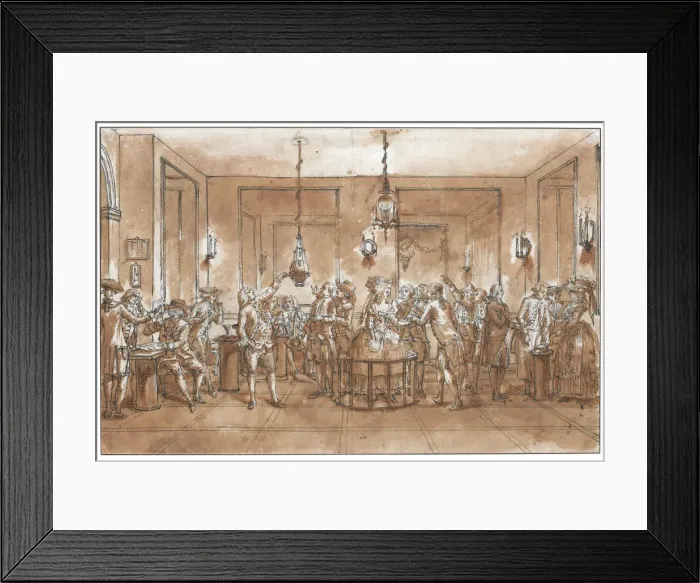 Framed Print : A Magnetic Experiment. Creator: Desrais, Claude Louis (1746-1816) Framed Print : A Magnetic Experiment. Creator: Desrais, Claude Louis (1746-1816)