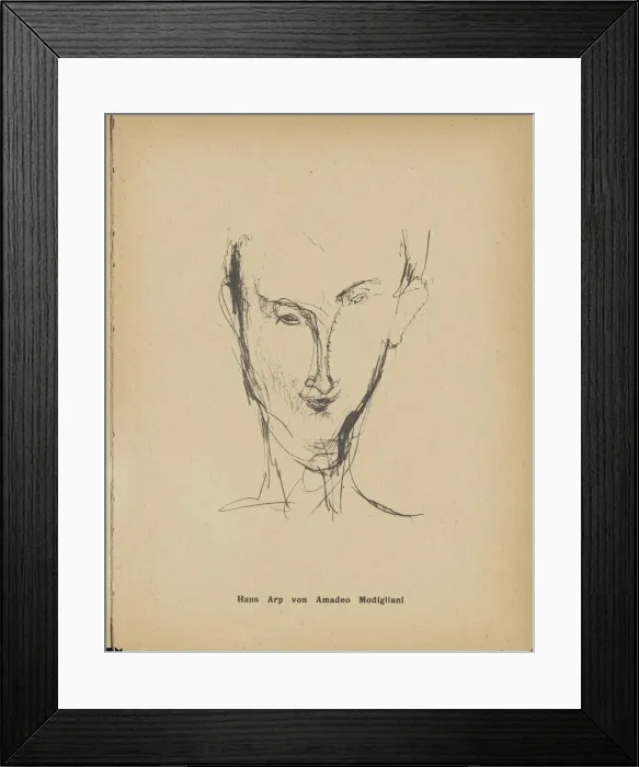 Framed Print : Portrait of Hans Arp (1886-1966), 1916. Creator: Modigliani, Amedeo (1884-1920) Framed Print : Portrait of Hans Arp (1886-1966), 1916. Creator: Modigliani, Amedeo (1884-1920)