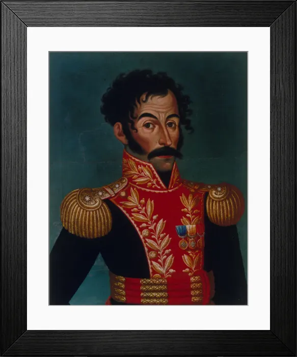 Framed Print : Portrait of Simon Bolivar, 1823. Creator: Anonymous Framed Print : Portrait of Simon Bolivar, 1823. Creator: Anonymous