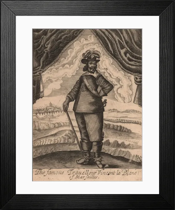 Framed Print : Portrait of Vincent Le Blanc, 1660. Creator: Anonymous Framed Print : Portrait of Vincent Le Blanc, 1660. Creator: Anonymous