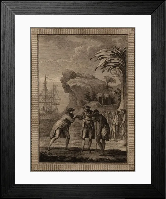 Framed Print : Man sells a slave woman, 1775. Creator: Anonymous Framed Print : Man sells a slave woman, 1775. Creator: Anonymous