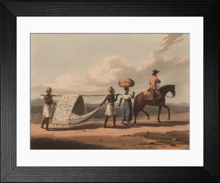 Framed Print : A Planter and his Wife on a Journey, 1816. Creator: Anonymous Framed Print : A Planter and his Wife on a Journey, 1816. Creator: Anonymous