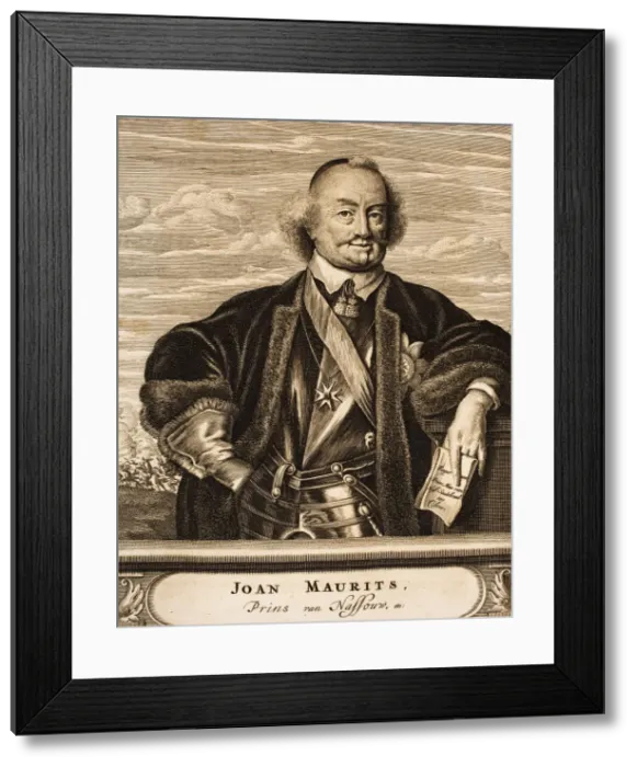 Framed Print : Portrait of John Maurice, Prince of Nassau-Siegen (1604-1679), 1675. Creator: Anonymous Framed Print : Portrait of John Maurice, Prince of Nassau-Siegen (1604-1679), 1675. Creator: Anonymous