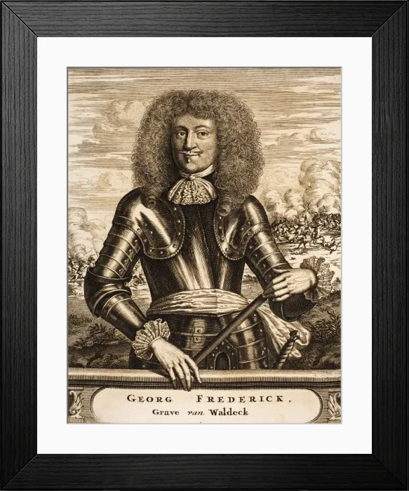 Framed Print : Portrait of Prince Georg Friedrich of Waldeck (1620-1692) (From: Schauplatz des Krieges), 1675 Framed Print : Portrait of Prince Georg Friedrich of Waldeck (1620-1692) (From: Schauplatz des Krieges), 1675