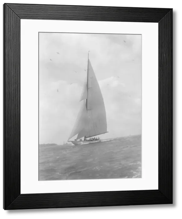 Framed Print : The 23-metre cutter Astra sailing close-hauled, 1933. Creator: Kirk & Sons of Cowes Framed Print : The 23-metre cutter Astra sailing close-hauled, 1933. Creator: Kirk & Sons of Cowes