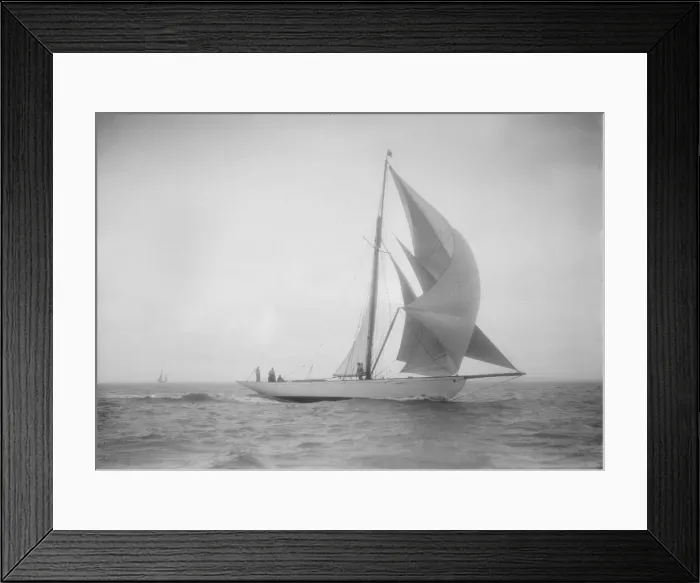 Framed Print : The cutter Westwind sailing with spinnaker, 1912. Creator: Kirk & Sons of Cowes Framed Print : The cutter Westwind sailing with spinnaker, 1912. Creator: Kirk & Sons of Cowes