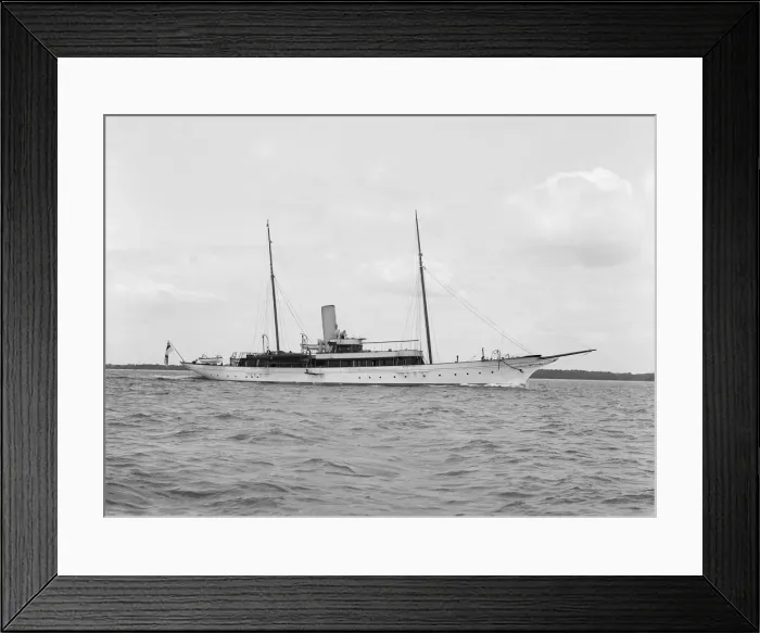 Framed Print : The steam yacht Shemara under way, 1914. Creator: Kirk & Sons of Cowes Framed Print : The steam yacht Shemara under way, 1914. Creator: Kirk & Sons of Cowes