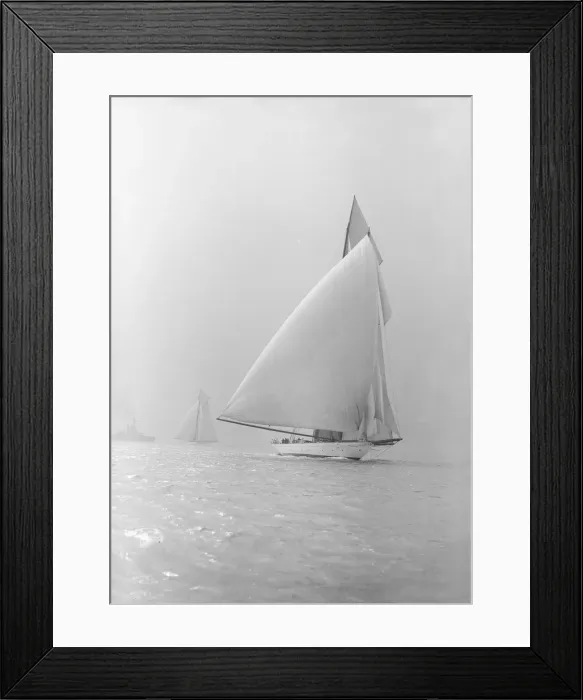 Framed Print : The 250 ton schooner Germania running under spinnaker, 1913. Creator: Kirk & Sons of Cowes Framed Print : The 250 ton schooner Germania running under spinnaker, 1913. Creator: Kirk & Sons of Cowes