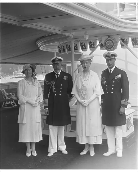 King George V, Queen Mary, the Duke and Duchess of York aboard HMY Victoria and Albert, 1935