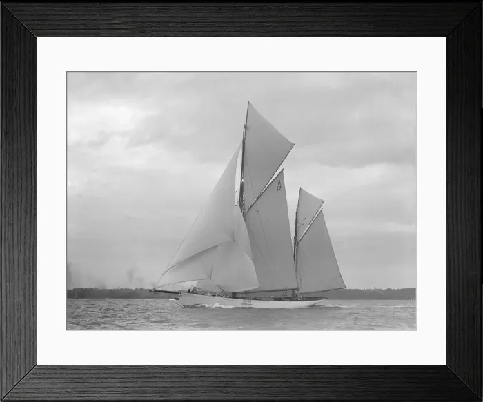 Framed Print : The 118 foot racing yacht Cariad, 1911. Creator: Kirk & Sons of Cowes Framed Print : The 118 foot racing yacht Cariad, 1911. Creator: Kirk & Sons of Cowes