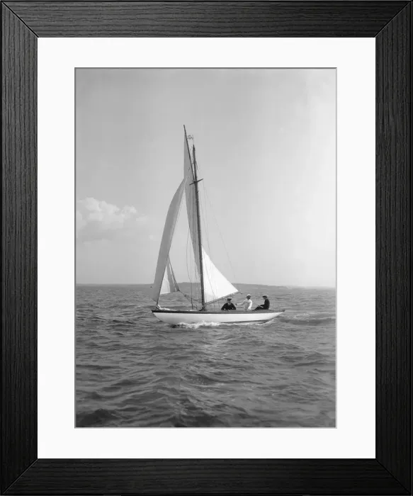 Framed Print : The 6 Metre Correnzia, 1911. Creator: Kirk & Sons of Cowes Framed Print : The 6 Metre Correnzia, 1911. Creator: Kirk & Sons of Cowes