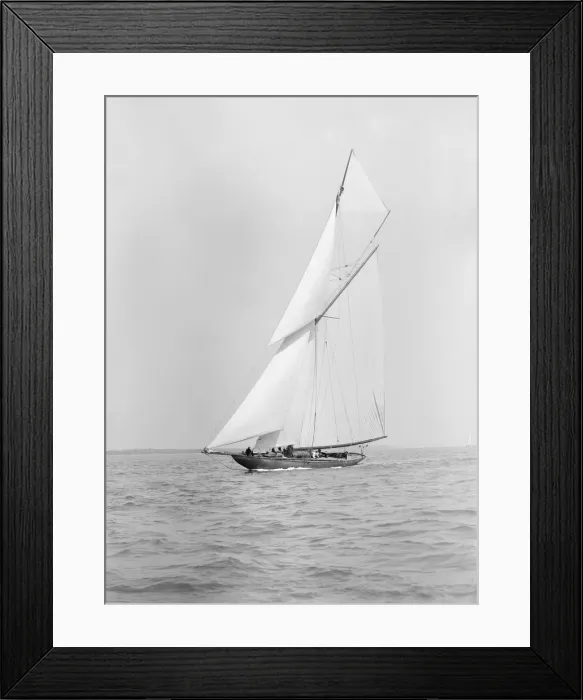 Framed Print : The beautiful 52 ft cutter Sonya sailing close-hauled, 1913. Creator: Kirk & Sons of Cowes Framed Print : The beautiful 52 ft cutter Sonya sailing close-hauled, 1913. Creator: Kirk & Sons of Cowes
