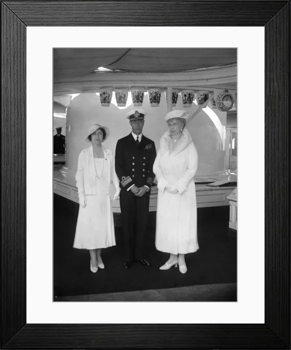 Framed Print : Queen Mary with the Duke and Duchess of York aboard HMY Victoria and Albert, 1933 Framed Print : Queen Mary with the Duke and Duchess of York aboard HMY Victoria and Albert, 1933