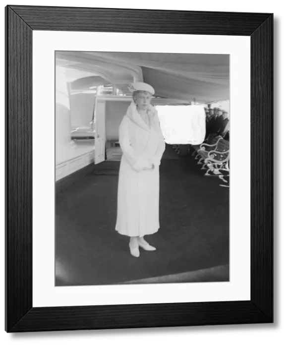 Framed Print : Queen Mary aboard HMY Victoria and Albert, 1933. Creator: Kirk & Sons of Cowes Framed Print : Queen Mary aboard HMY Victoria and Albert, 1933. Creator: Kirk & Sons of Cowes