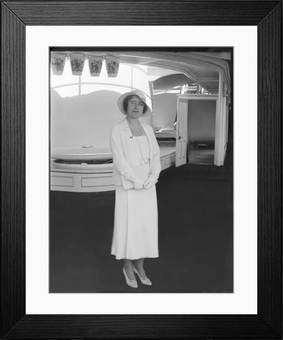 Framed Print : The Duchess of York aboard HMY Victoria and Albert, 1933. Creator: Kirk & Sons of Cowes Framed Print : The Duchess of York aboard HMY Victoria and Albert, 1933. Creator: Kirk & Sons of Cowes