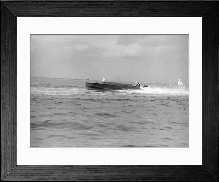 Framed Print : The hydroplane Izme under way, 1913. Creator: Kirk & Sons of Cowes Framed Print : The hydroplane Izme under way, 1913. Creator: Kirk & Sons of Cowes
