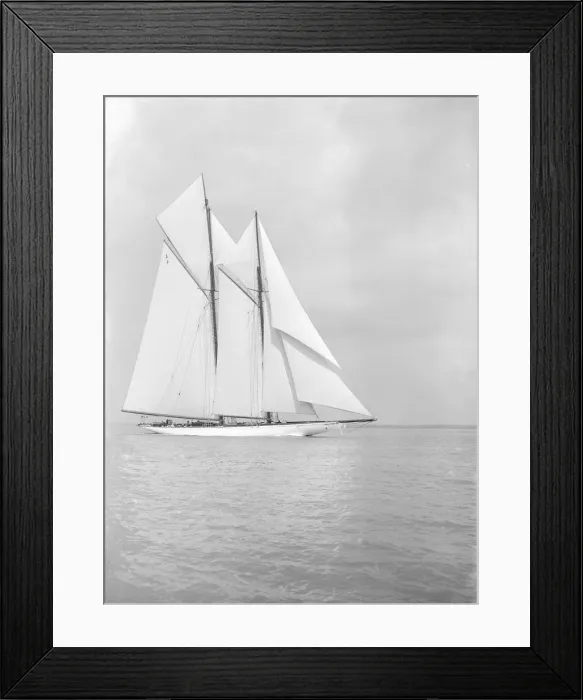Framed Print : The 380 ton A Class schooner Margherita sailing close-hauled, 1913 Framed Print : The 380 ton A Class schooner Margherita sailing close-hauled, 1913