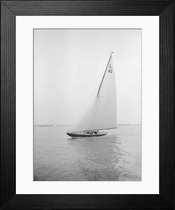 Framed Print : The 6 Metre Mosquito sailing close-hauled, 1913. Creator: Kirk & Sons of Cowes Framed Print : The 6 Metre Mosquito sailing close-hauled, 1913. Creator: Kirk & Sons of Cowes