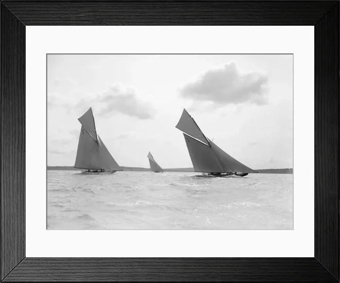 Framed Print : The 15-metre Vanity, The Lady Anne, & Ostara sailing close-hauled, 1914 Framed Print : The 15-metre Vanity, The Lady Anne, & Ostara sailing close-hauled, 1914
