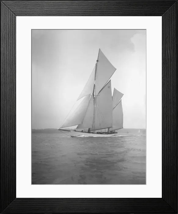 Framed Print : The 96 ft ketch Julnar, 1911. Creator: Kirk & Sons of Cowes Framed Print : The 96 ft ketch Julnar, 1911. Creator: Kirk & Sons of Cowes