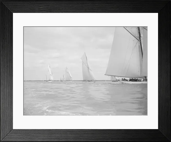 Framed Print : First leg of Kings Cup yacht race, 1913. Creator: Kirk & Sons of Cowes Framed Print : First leg of Kings Cup yacht race, 1913. Creator: Kirk & Sons of Cowes