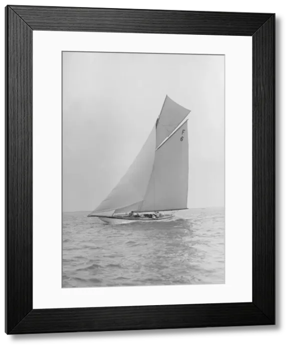 Framed Print : Eleda, an International 10 Metre class sailing yacht, 1913. Creator: Kirk & Sons of Cowes Framed Print : Eleda, an International 10 Metre class sailing yacht, 1913. Creator: Kirk & Sons of Cowes