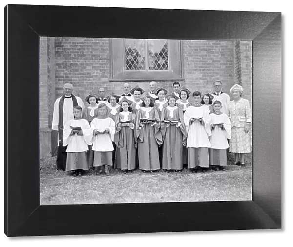Church officials and choir, (Isle of Wight?), c1935. Creator: Kirk & Sons of Cowes