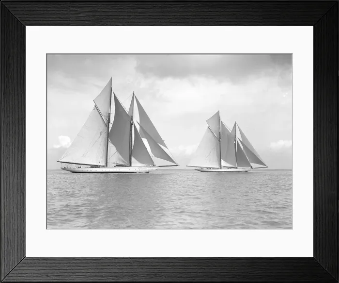 Framed Print : The magnificent schooners Germania and Waterwitch, 1911. Creator: Kirk & Sons of Cowes Framed Print : The magnificent schooners Germania and Waterwitch, 1911. Creator: Kirk & Sons of Cowes